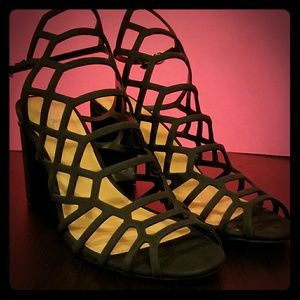 Black Cage-Style Heels